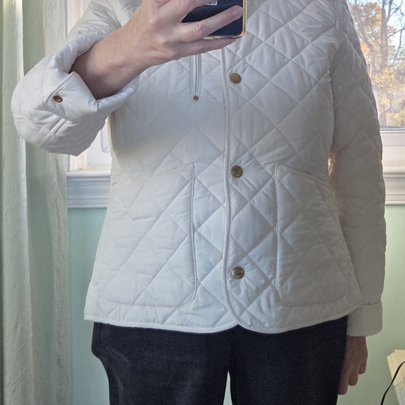 Lauren Ralph Lauren Quilted Cream Puffer Jacket - Picture 2 of 12